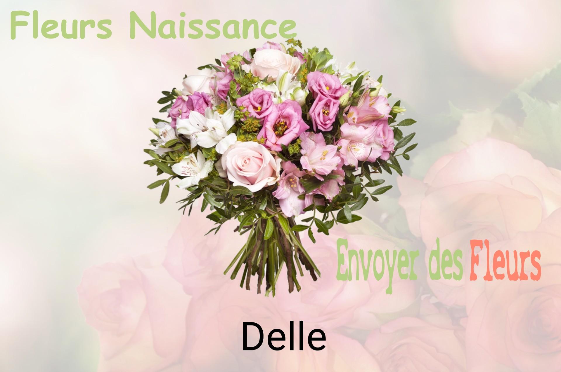 Bouquet de fleurs de naissance livré à Delle
